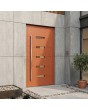 Orange contemporary aluminum front door