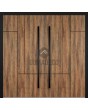 LIM WOODLINE 1 Double - aluminum double door with Walnut High Pressure Laminate