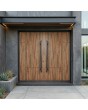 Aluminum double door with Walnut High Pressure Laminate