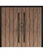 LIM WOODLINE 2 Double - aluminum double door covered Tambora High Pressure Laminate wood imitation