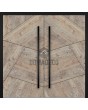 LIM WOODLINE 3 Double - aluminum double door covered Fir Platinum wood imitation