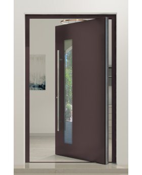 PIVOT C8 - Pivot aluminum designer door with glass