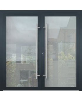 LIM GLASS double - double security fully glazed aluminum front door