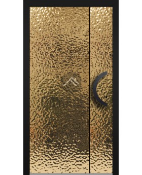 LIM B2 - aluminum hinged door covered with gold stainless steel sheet