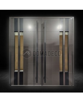 Bronze front entrance aluminum double door