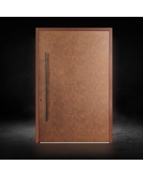 orange solid aluminum front door