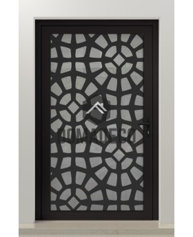 PIVOT G2 - Glass aluminum pivot door with decorative panel