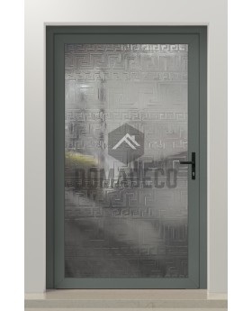PIVOT FS3 - aluminium pivot door with fusing glass