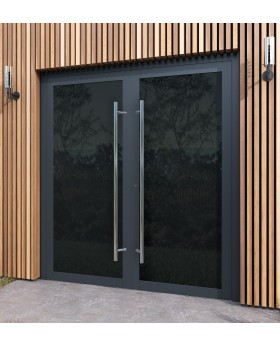 LIM-BATCH VL19 double - Lacobel glass aluminium door
