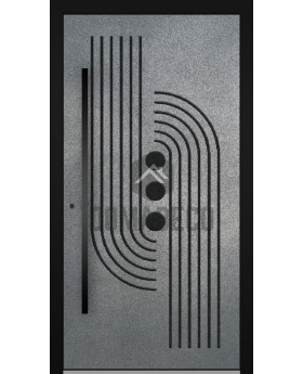 LIM M13 - aluminium door with grey texture of milled metal