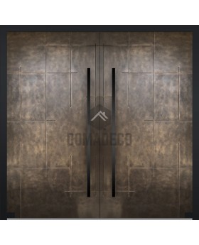 LIM M24 double - aluminum hinged double door with bronze liquid metal