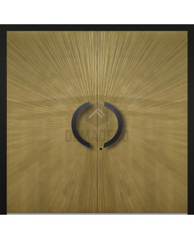 LIM M8 double -  double front door with gold texture of milled metal