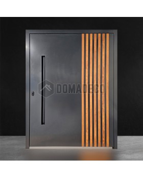 PIVOT RAIL3 - aluminium pivot door with vertical slats made of aluminium profiles