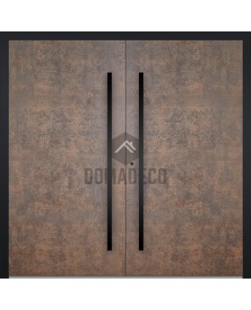 LIM V53 double - double aluminium front door covered with sintered quartz