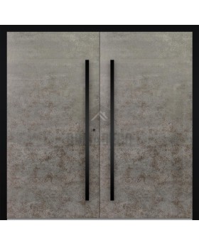 LIM V56 double - aluminium double front door covered with sintered quartz