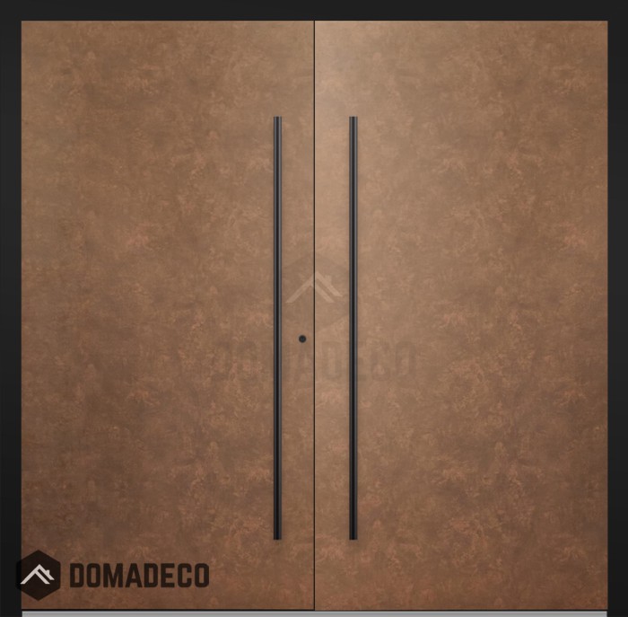 LIM Corten double - Corten-Look Aluminum Double Front Door